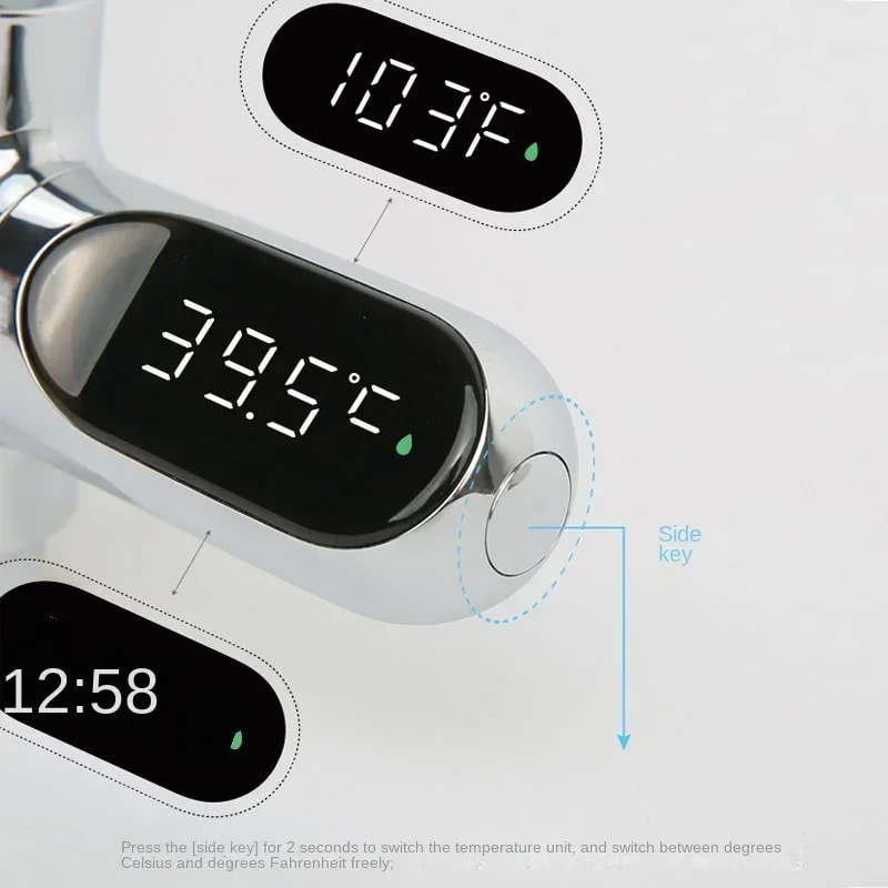 Electricity LED Display Water Thermometer Hot Tub Temperature Monitor Home Shower Faucets Meter 4