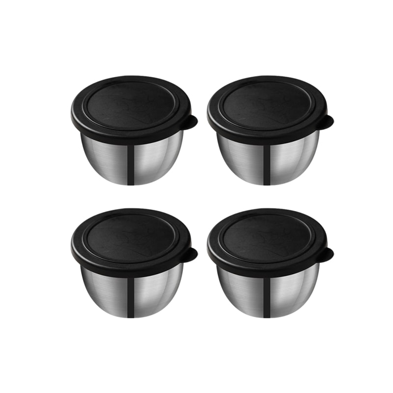 Stainless Steel Sauce Cup With Lid Reusable Salad Dressing Container 8