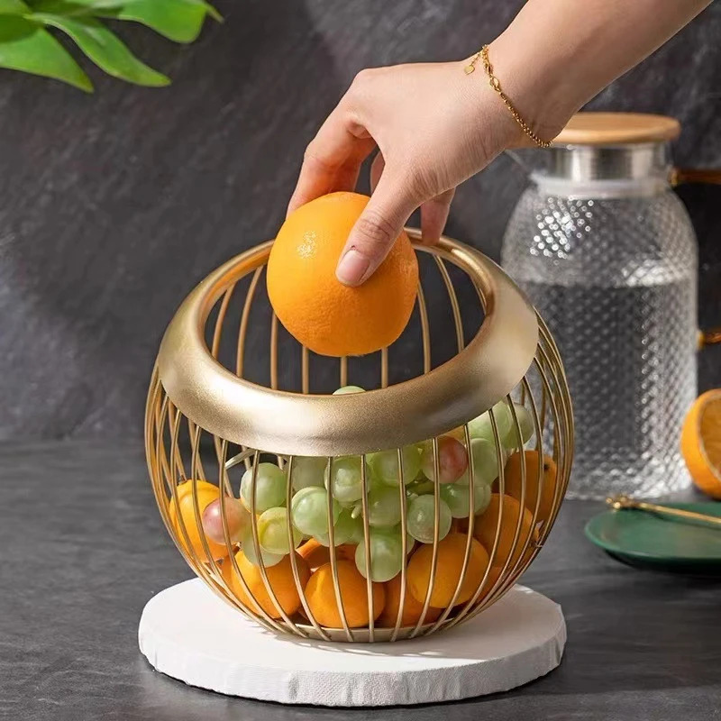 Coffee Capsule Holder Iron Hollow, Multifunctional Fruit Snack Storage Rack for Desktop