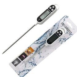 waterproof stainless steel cooking thermometer, fast response probe pen for bbq, meat, milk, baking