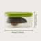 Avocado Saver Food Storage Box, Space Saving Plastic Container, Kitchen Crisper Organizer for Vegetables