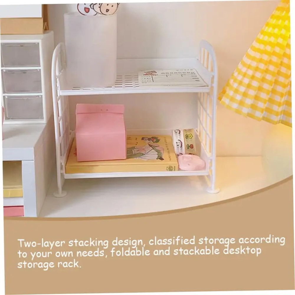 Multifunctional Plastic Shelf Organizer For Makeup Skincare Office Kitchen Bedroom And Bathroom 4