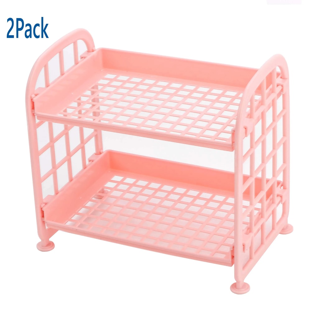Multifunctional Plastic Shelf Organizer for Makeup, Skincare, Office, Kitchen, Bedroom, and Bathroom