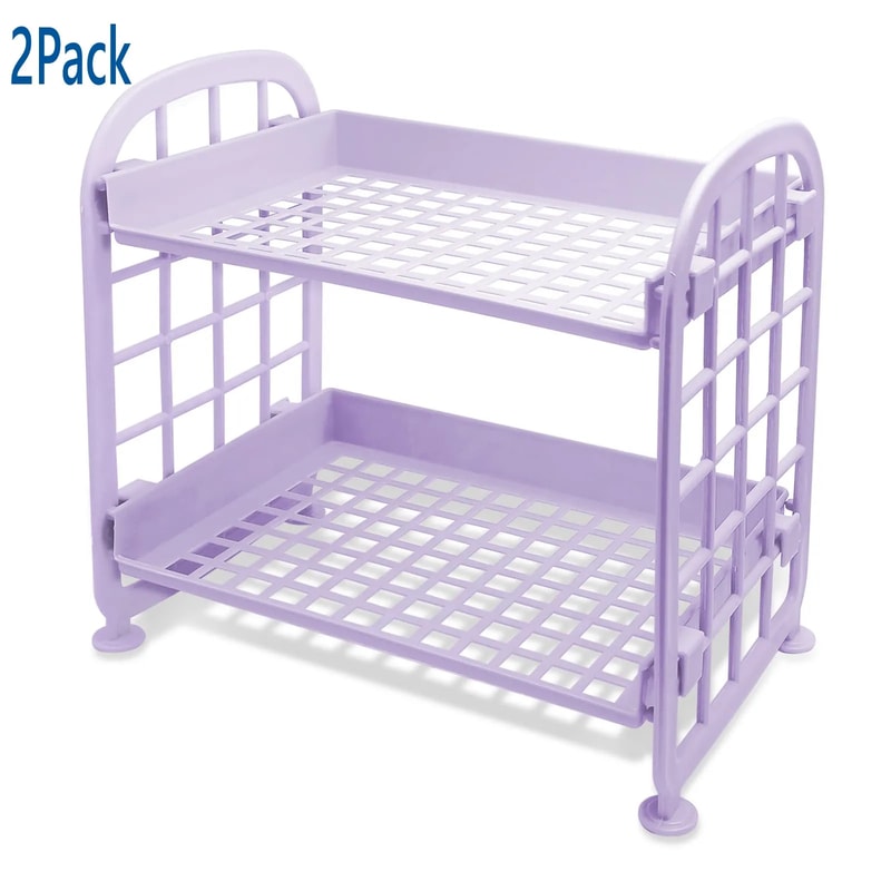 Multifunctional Plastic Shelf Organizer for Makeup, Skincare, Office, Kitchen, Bedroom, and Bathroom