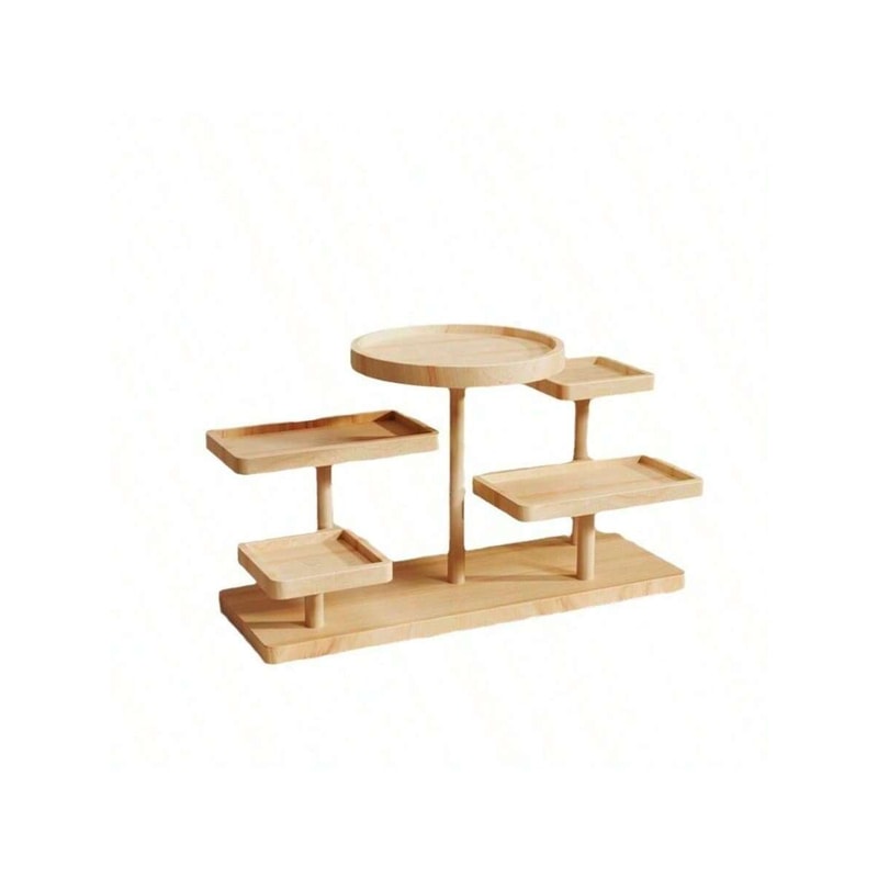 Wooden Display Rack with Storage Rack, Multi-Layer Jewelry Storage Box, Superior Plants Bead Display