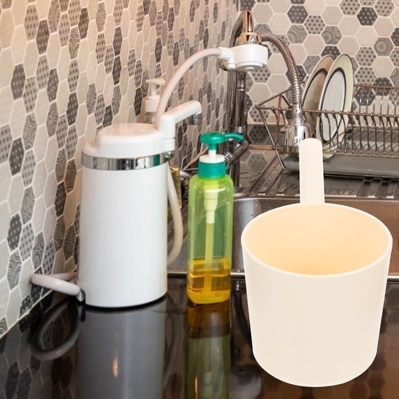 Lightweight Water Dipper with Ergonomic Handle, Plastic Ladle for Kitchen and Plants