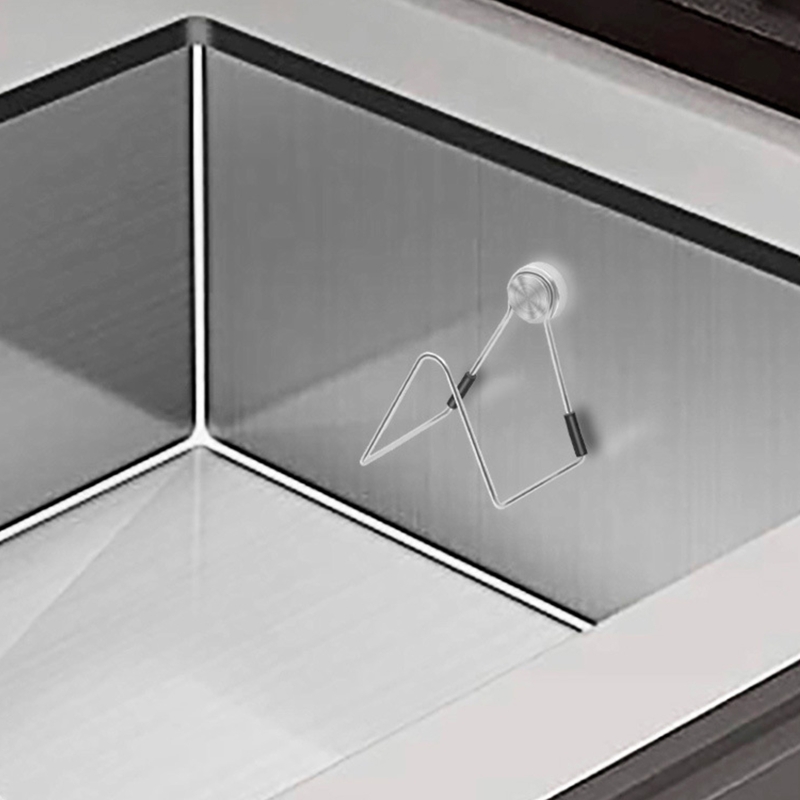 Dish Drainer Kitchen Stainless Steel Drain Rack Magnetic Sponge Holder For Kitchen Sink 1