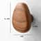 Coat Hook, Wall-mounted Hook, Solid Wood Handle Clothes Hook, Pebble Shape Door Clothes Hanger, Punch-free Cabinet Door