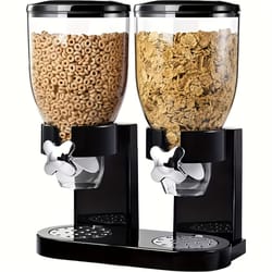large capacity control grain dispenser with adjustable portion control for mess-free operation