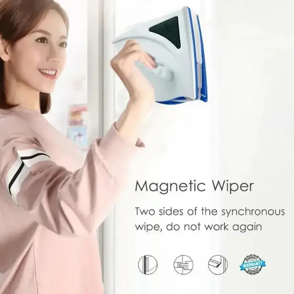 Magnetic Window Cleaner Brush for Washing Windows, Home Magnet Household Wiper Cleaner