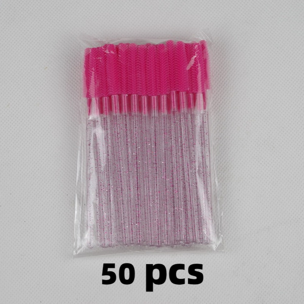 Crystal Silicone Eyelash Brush, Lash Makeup Brushes, Eyebrow Comb, Eyelash Extension Spoolie Microbrush