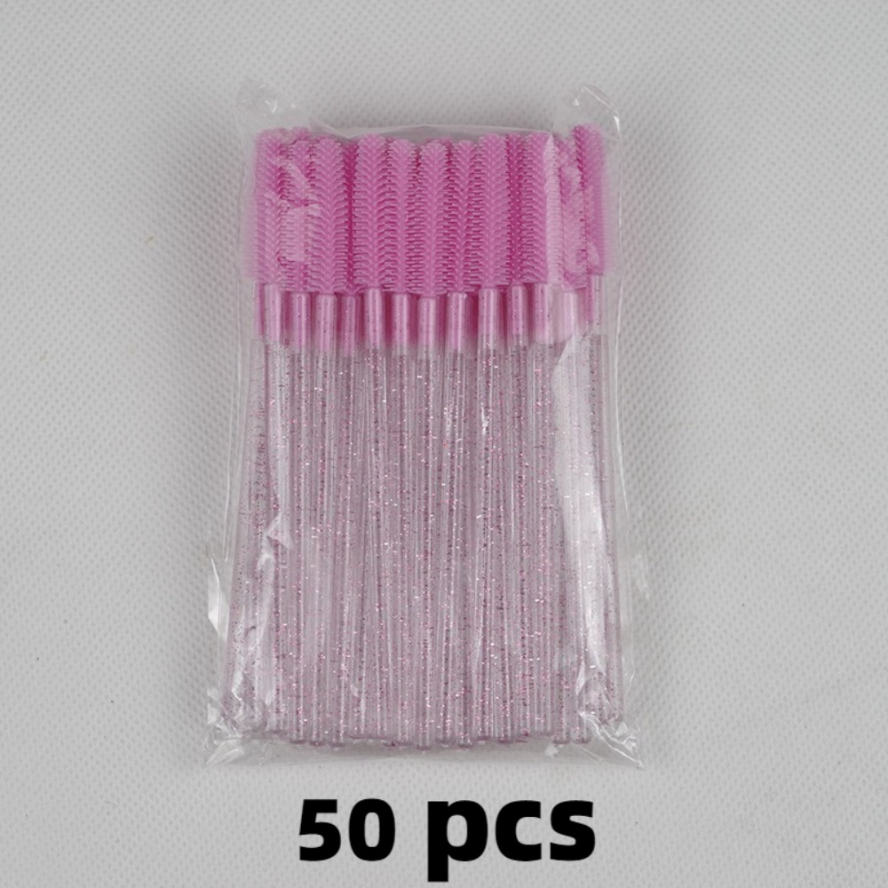 Crystal Silicone Eyelash Brush, Lash Makeup Brushes, Eyebrow Comb, Eyelash Extension Spoolie Microbrush