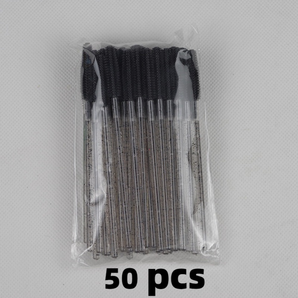 Crystal Silicone Eyelash Brush, Lash Makeup Brushes, Eyebrow Comb, Eyelash Extension Spoolie Microbrush