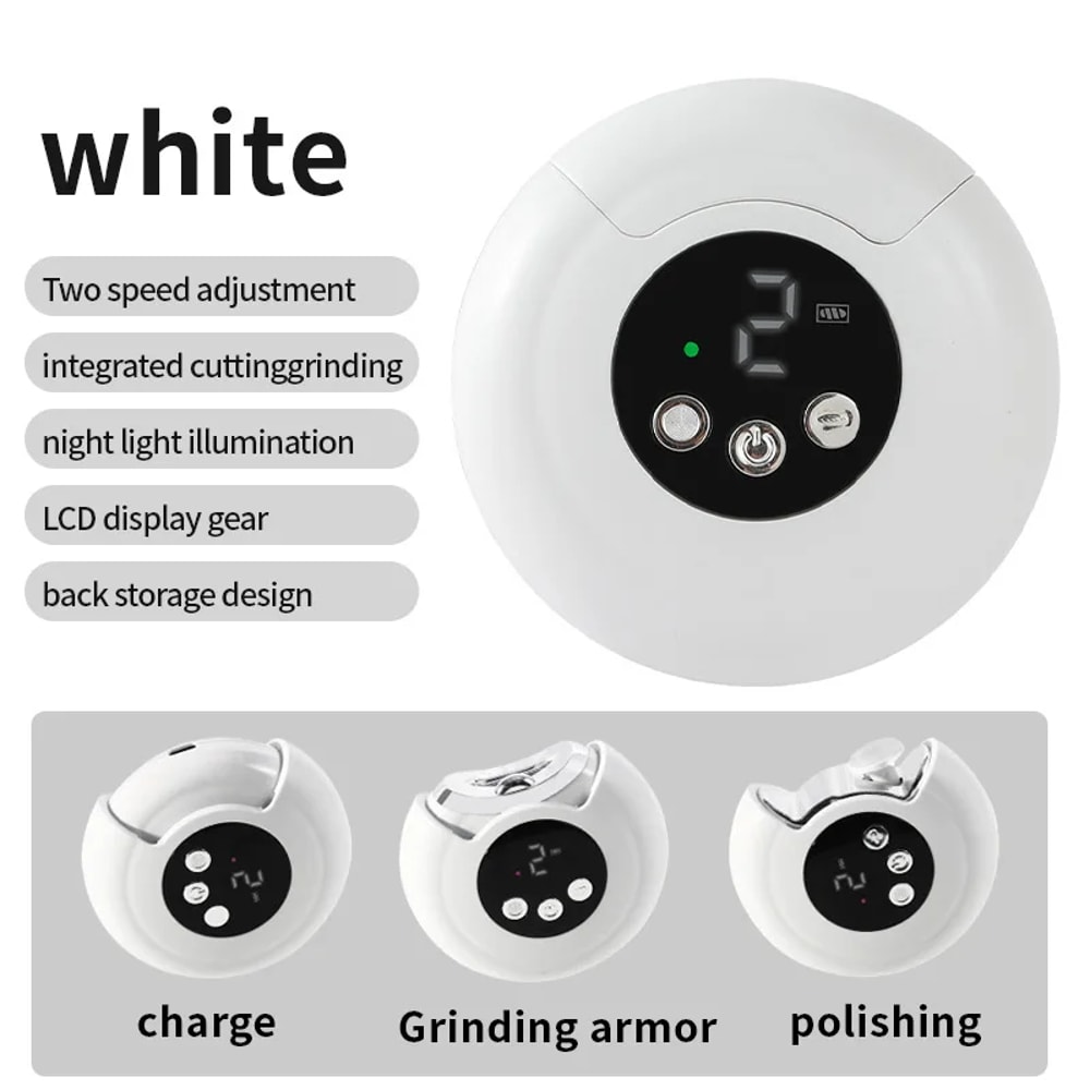 Electric Nail Clippers Rotating Nail Trimmer For Baby Finger Toe Scissors Pedicure Manicure Cutter 7