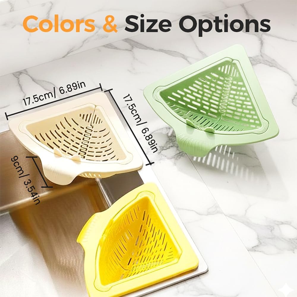 Triangular Magnetic Drain Basket For Sink Corner Sink Strainer With TwistOpen Bottom Magnetic Drain 5