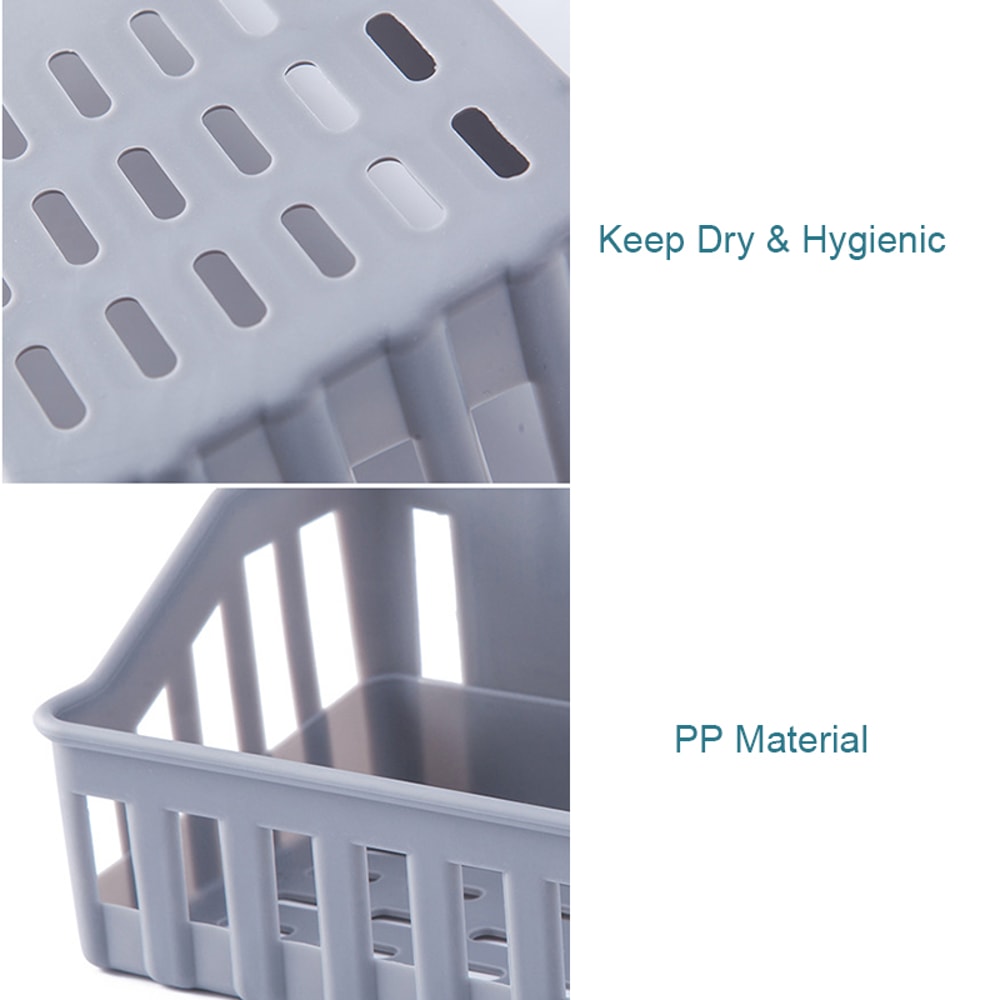 SolidColor HollowedOut Empty Storage Rack Plastic MultiFunctional Storage Basket For Bathroom Porou 2