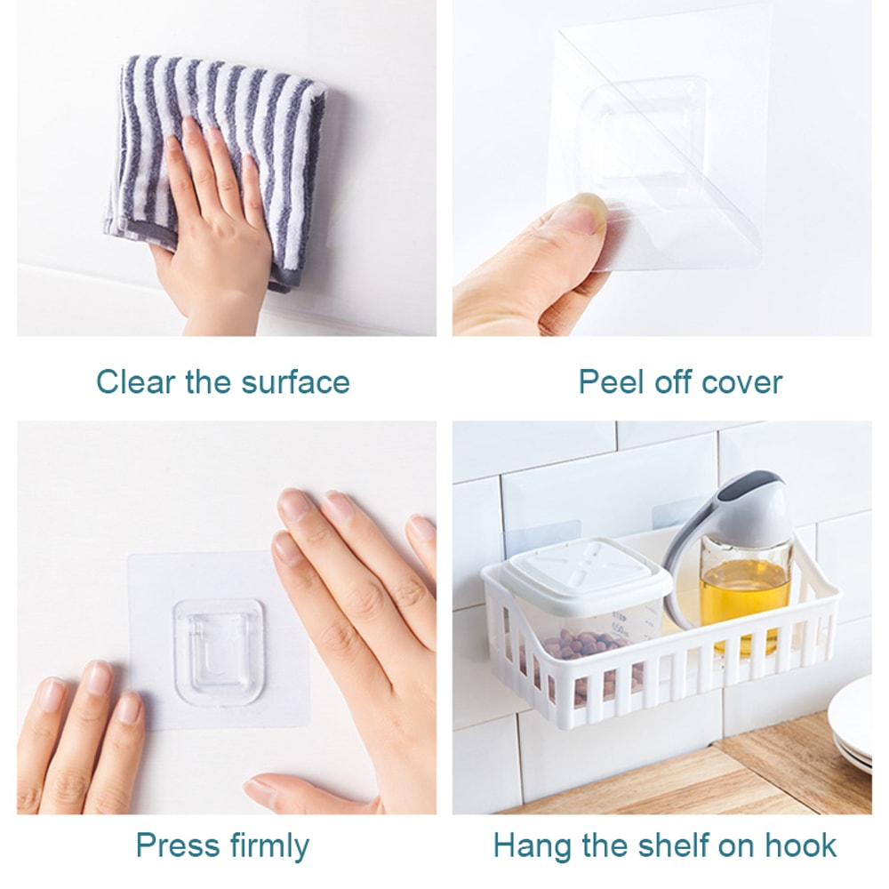 SolidColor HollowedOut Empty Storage Rack Plastic MultiFunctional Storage Basket For Bathroom Porou 4