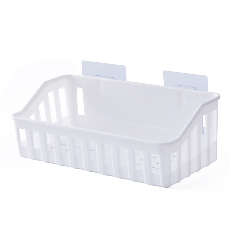 SolidColor HollowedOut Empty Storage Rack Plastic MultiFunctional Storage Basket For Bathroom Porou 7
