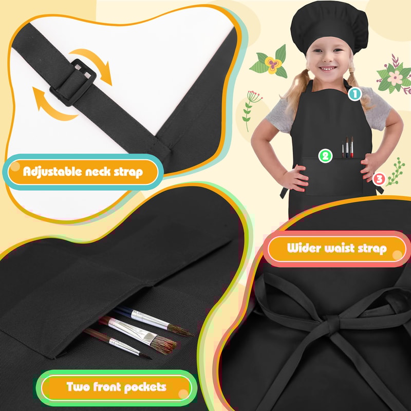 Childrens Apron For Cooking Baking Painting And Training Durable Kids Apron For Home Cleaning Tools 3