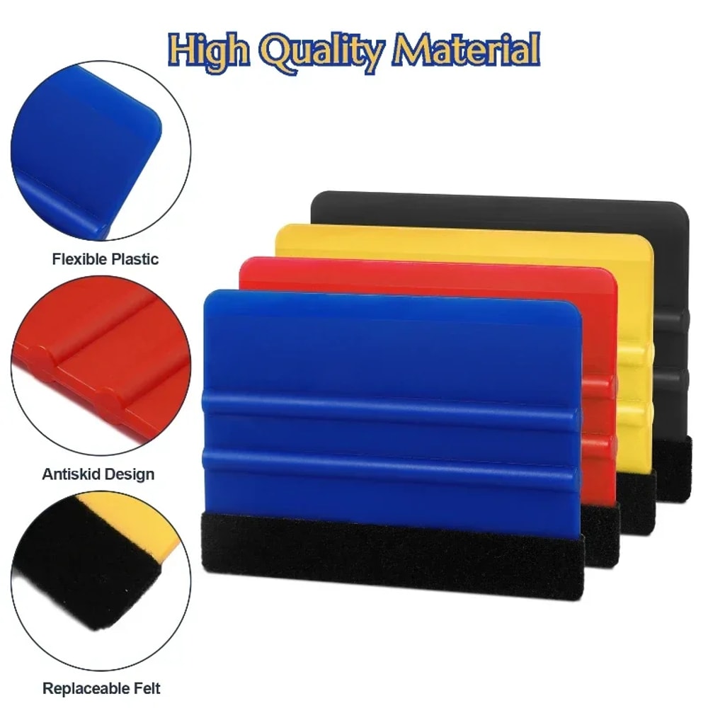 Car Wrap Tool Vinyl Scraper Cutter Film Kit Squeegee Set for Vehicle Window Tinting