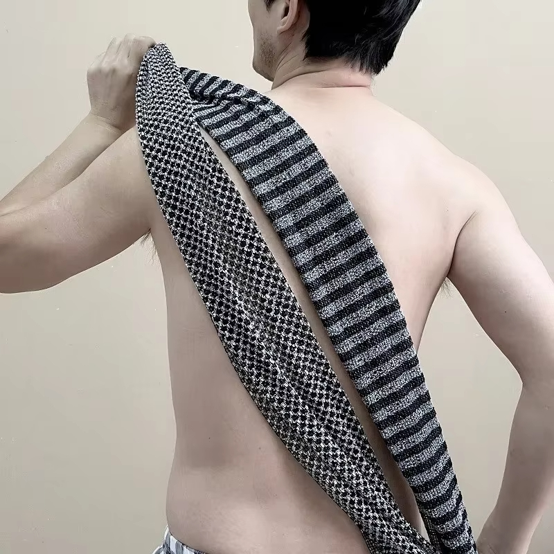 Extra Long Exfoliating Shower Towel Blissal Shower Scrubber Bath Exfoliating Washcloth Exfoliating 3