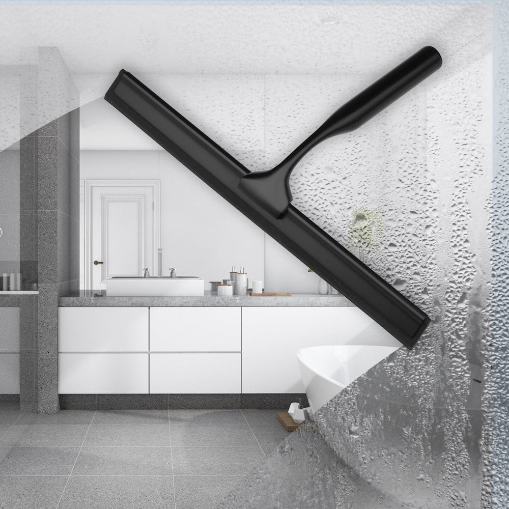 Purpose Shower Squeegee With Stainless Steel Handle Golden Color Silicone Scrape For Bathroom Mirro 1