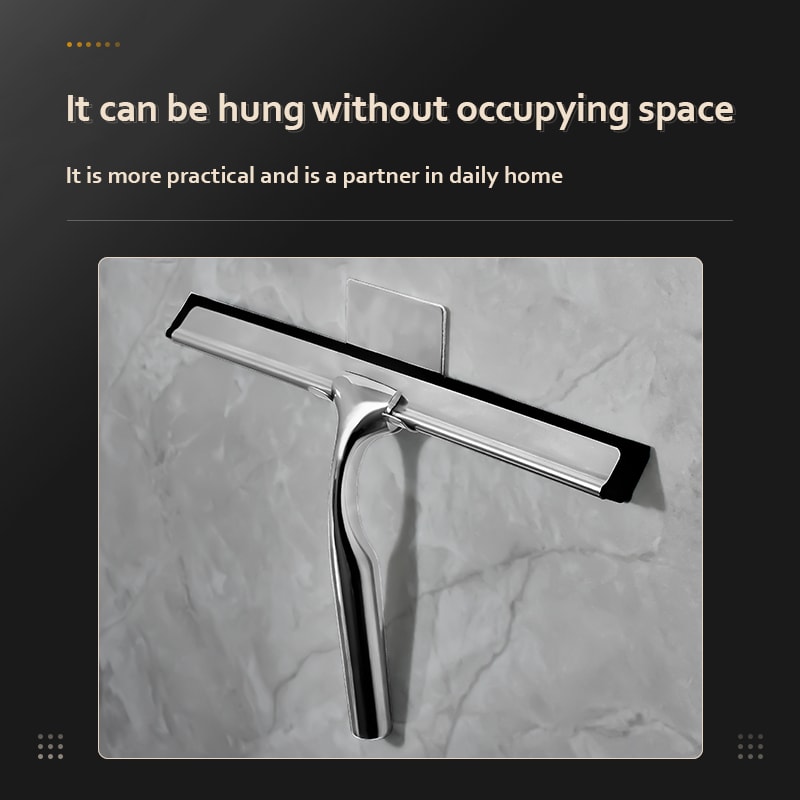 Purpose Shower Squeegee With Stainless Steel Handle Golden Color Silicone Scrape For Bathroom Mirro 3