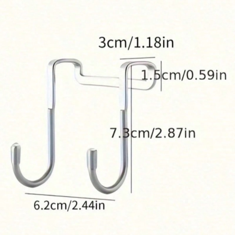 Silver Metal Seamless Hook Easy Installation For Kitchens Bathrooms And Wardrobes 2