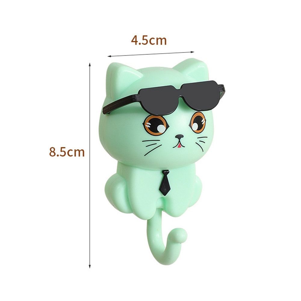 Funny Plastic Cartoon Cat Hooks, Wall Hanging, Waterproof Sunglasses, Cat Hooks, Decorative Sticky Hooks, Entrance
