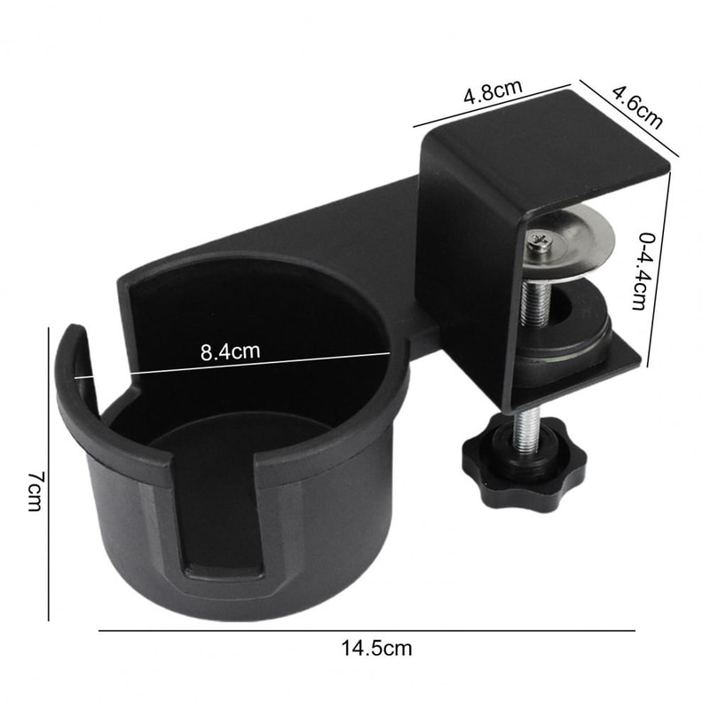 UnderDesk Cup Holder Adjustable Rotating AntiSpill Mug Holder For Coffee Mugs And Water Bottles 4