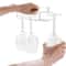 Wine Glass Hanging Holder, Metal Goblet Storage Rack, No Drilling Bar Wine-Cup Shelf for Kitchen Cabinet