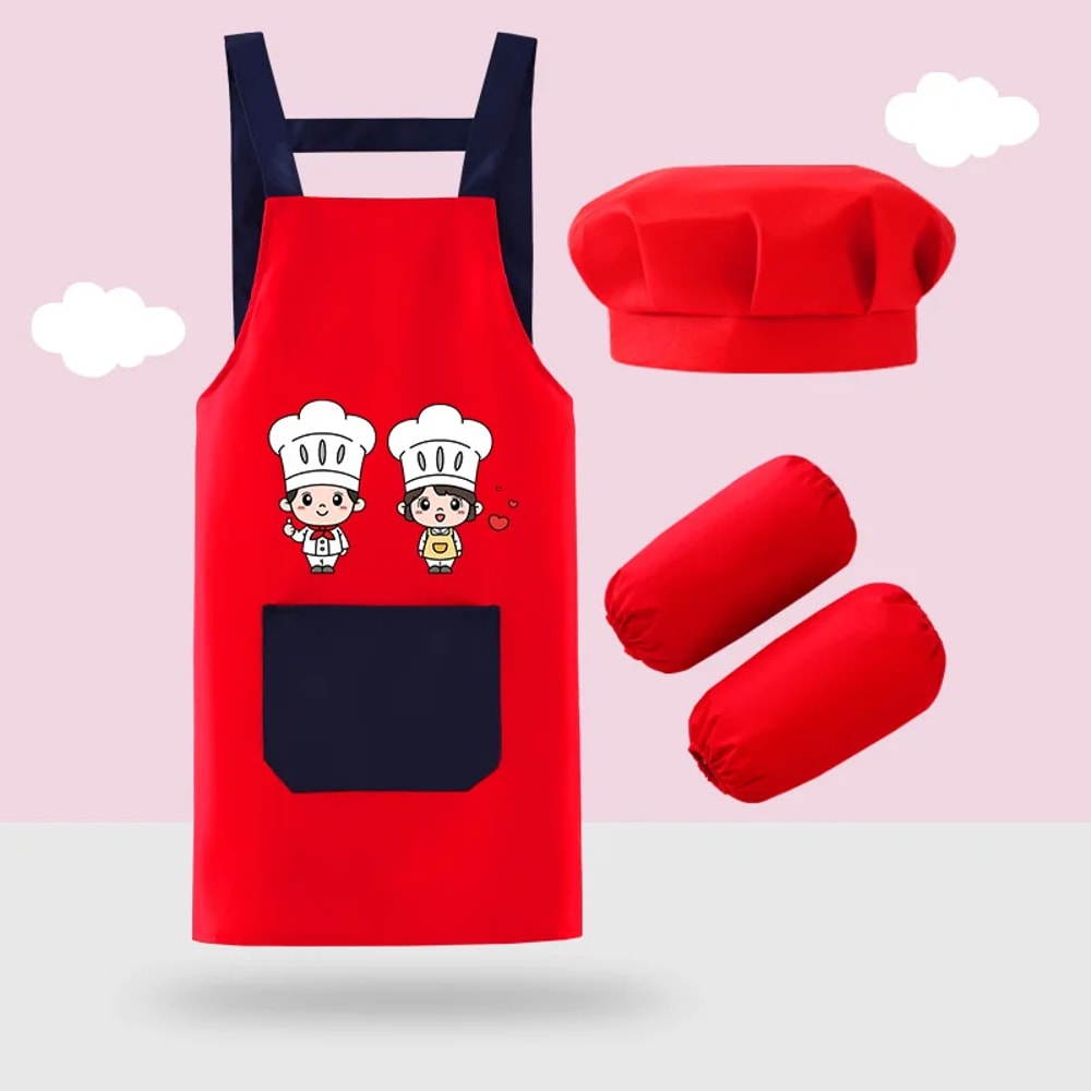 Cartoon Children Bib Apron For Boys And Girls Waterproof Cooking And Painting Smock 3