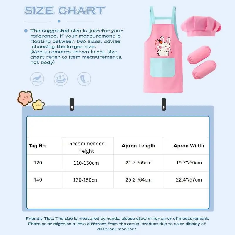 Cartoon Children Bib Apron For Boys And Girls Waterproof Cooking And Painting Smock 5