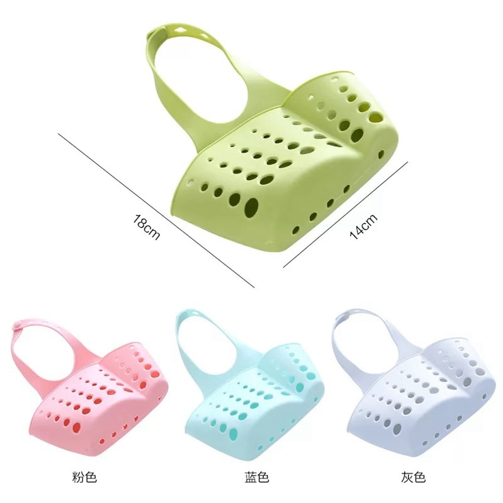 Sink Shelf Soap Sponge Drain Rack, Hanging Bag Kitchen Accessory