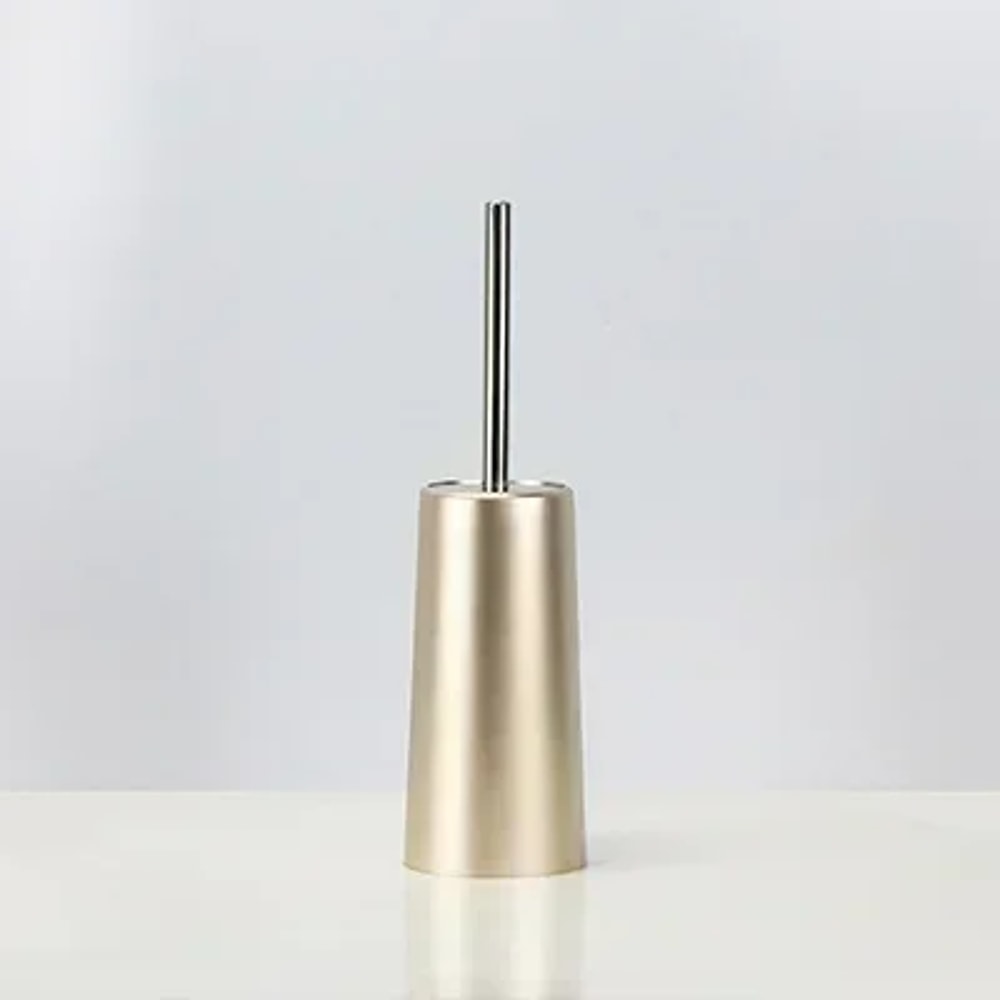 Creative Nordic Style Golden Toilet Brush with Holder, Bathroom Brush and Floor Cleaning Accessories for Elegant Home