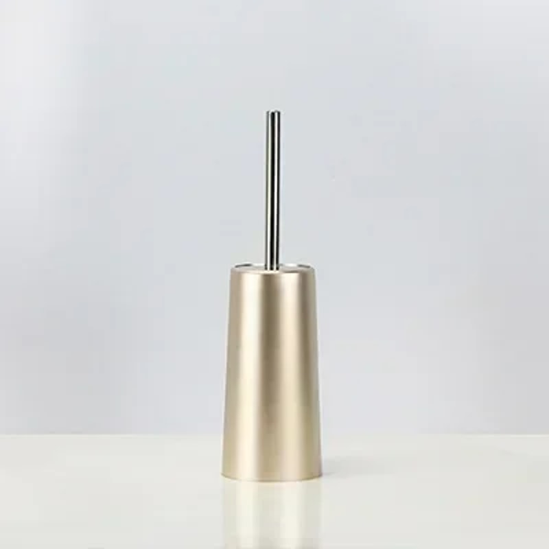 Creative Nordic Style Golden Toilet Brush with Holder, Bathroom Brush and Floor Cleaning Accessories for Elegant Home