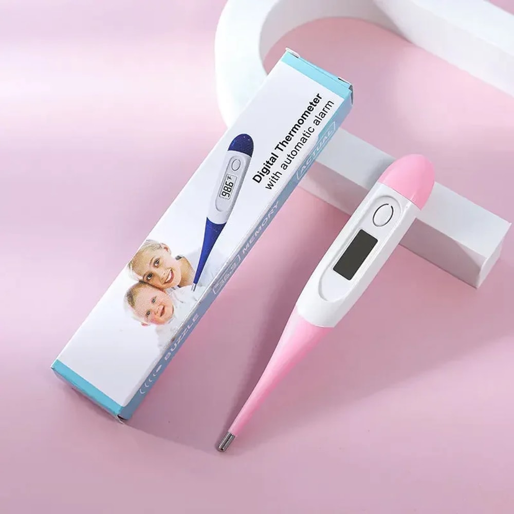 Electronic Digital Thermometer with Soft Head for Baby, Adult, Oral and Armpit Temperature Measurement