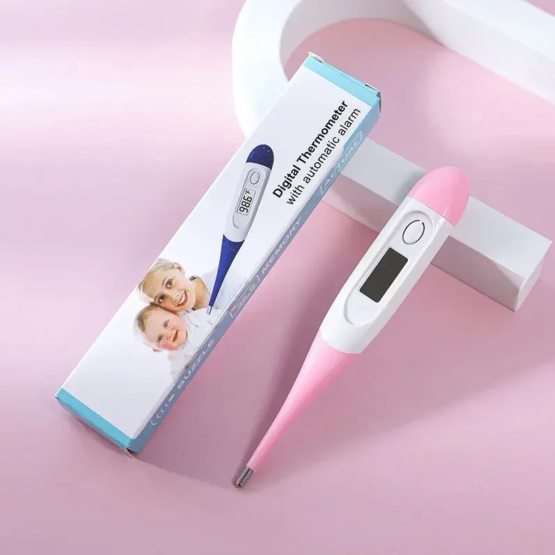 Electronic Digital Thermometer with Soft Head for Baby, Adult, Oral and Armpit Temperature Measurement