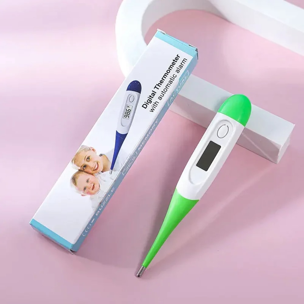 Electronic Digital Thermometer with Soft Head for Baby, Adult, Oral and Armpit Temperature Measurement