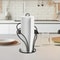 Elegant Black Gold Metal Countertop Paper Towel Holder, Reinforced Base for Kitchen and Bathroom Organization