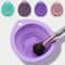 Silicone Makeup Brush Cleaner Folding Cleaning Bowl Powder Puff Washing Soft Mat Beauty Tools Scrub 0