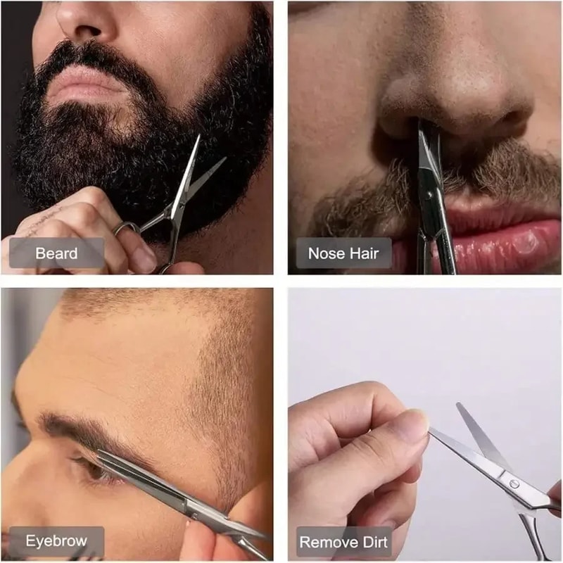 Elegant Mustache Trimmer Scissors, Precision Grooming Shears, Suitable For Men To Trim Mustache