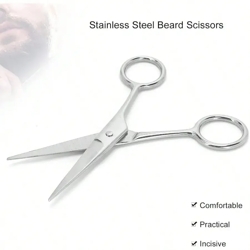 Elegant Mustache Trimmer Scissors, Precision Grooming Shears, Suitable For Men To Trim Mustache