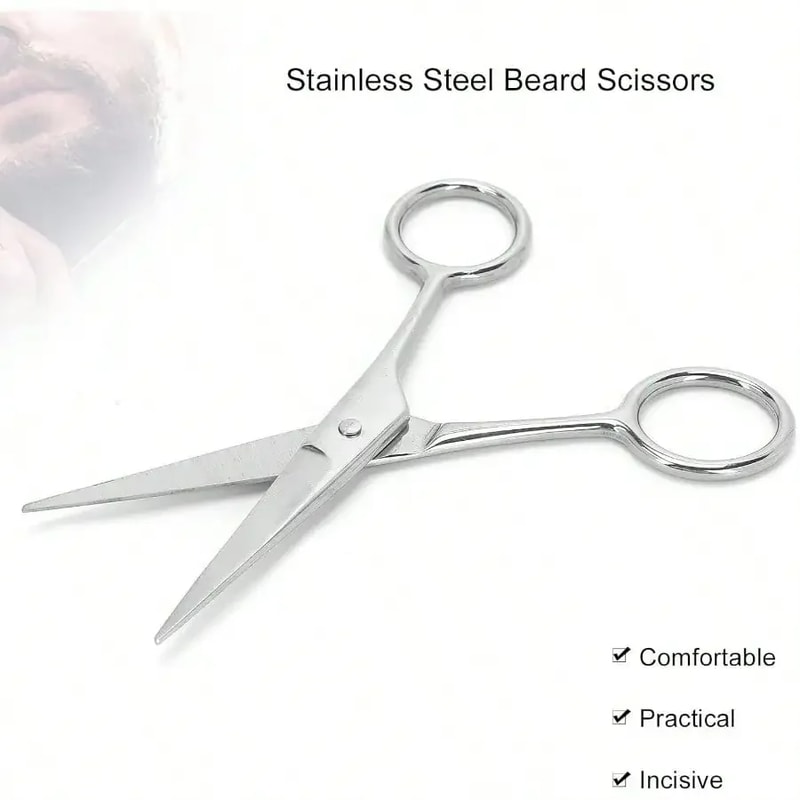 Elegant Mustache Trimmer Scissors, Precision Grooming Shears, Suitable For Men To Trim Mustache