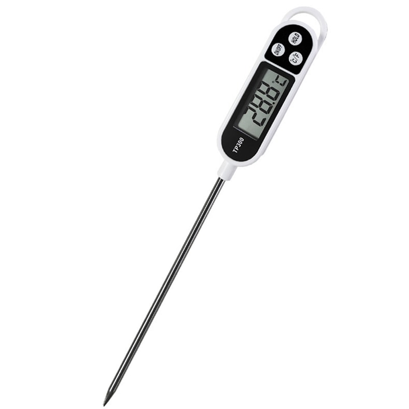 BBQ Electronic Digital LCD Food Thermometer Meat Water Oil Cooking Temperature Alarm Kitchen Cookin 7