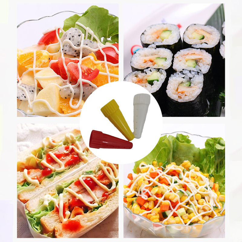 Ketchup Squeeze Bottle Plastic Syrup Dispenser Great For Ketchup Salad BBQ Sauce 4