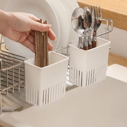 kitchen storage shelf and tableware drain rack, chopstick holder and cutlery organizer, multipurpose basket