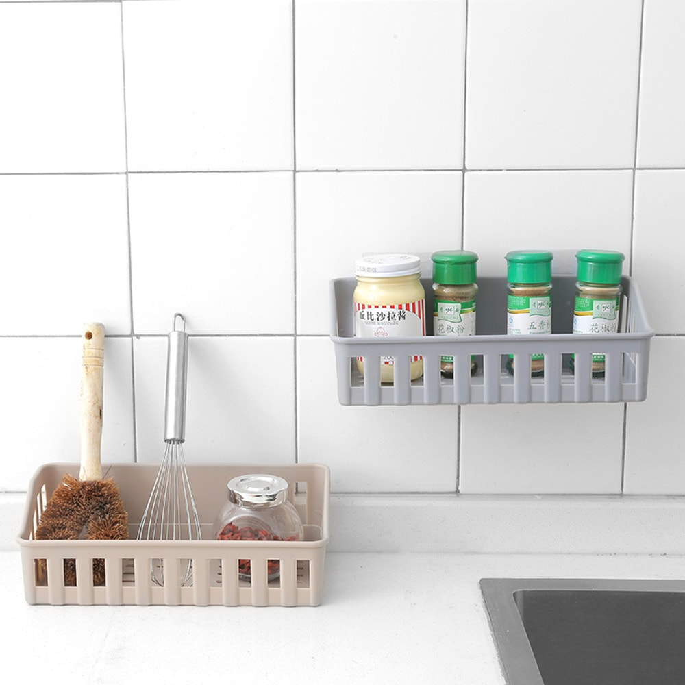 Shelf Bathroom Adhesive Storage Rack, Hooks, Kitchen Home Decoration, Corner Shower Shelf Rack Accessories
