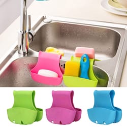 creative double sink caddy, saddle style kitchen organizer, sponge holder rack, tool sink hanging basket
