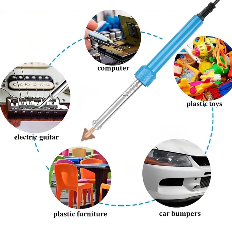 Portable Car Plastic Welding Hot Iron Stand Wire Brush Repair Kit For Auto Bumper And Dashboard Rep 4